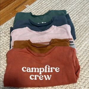 Campfire Crew Kids Sweater - Orange